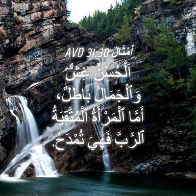 Picture 04 - أَمْثَالٌ 31:30 AVD - اَلْحُسْنُ غِشٌّ - Bible Verse Picture