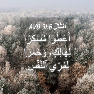 Picture 04 - أَمْثَالٌ 31:6 AVD - أَعْطُوا مُسْكِرًا - Bible Verse Picture