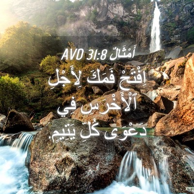 Picture 04 - أَمْثَالٌ 31:8 AVD - اِفْتَحْ فَمَكَ لِأَجْلِ - Bible Verse Picture