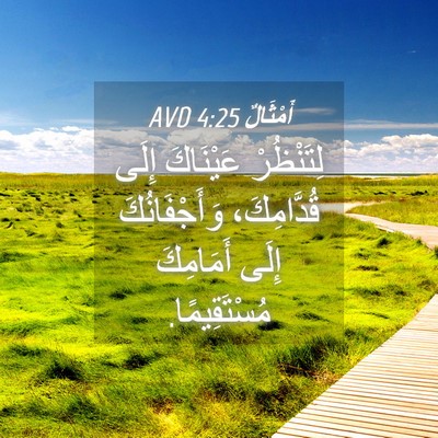 Picture 04 - أَمْثَالٌ 4:25 AVD - لِتَنْظُرْ عَيْنَاكَ - Bible Verse Picture