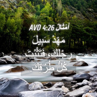 Picture 04 - أَمْثَالٌ 4:26 AVD - مَهِّدْ سَبِيلَ رِجْلِكَ، - Bible Verse Picture