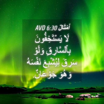Picture 04 - أَمْثَالٌ 6:30 AVD - لَا يَسْتَخِفُّونَ - Bible Verse Picture