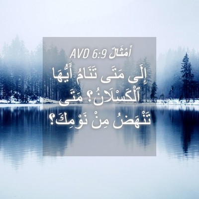 Picture 04 - أَمْثَالٌ 6:9 AVD - إِلَى مَتَى تَنَامُ - Bible Verse Picture