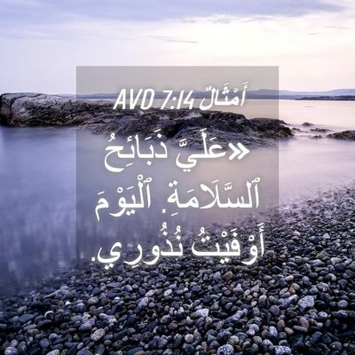 Picture 04 - أَمْثَالٌ 7:14 AVD - «عَلَيَّ ذَبَائِحُ - Bible Verse Picture