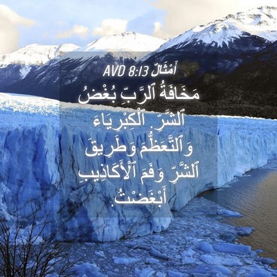 Picture 04 - أَمْثَالٌ 8:13 AVD - مَخَافَةُ ٱلرَّبِّ بُغْضُ - Bible Verse Picture