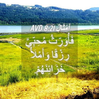Picture 04 - أَمْثَالٌ 8:21 AVD - فَأُوَرِّثُ مُحِبِّيَّ - Bible Verse Picture