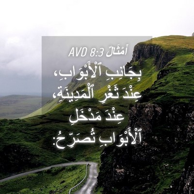 Picture 04 - أَمْثَالٌ 8:3 AVD - بِجَانِبِ ٱلْأَبْوَابِ، - Bible Verse Picture