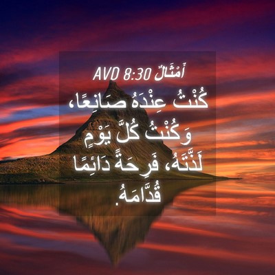 Picture 04 - أَمْثَالٌ 8:30 AVD - كُنْتُ عِنْدَهُ صَانِعًا، - Bible Verse Picture