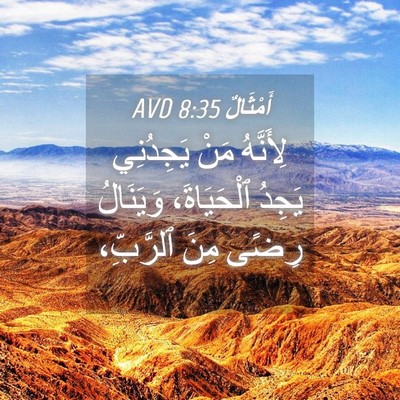 Picture 04 - أَمْثَالٌ 8:35 AVD - لِأَنَّهُ مَنْ يَجِدُنِي - Bible Verse Picture