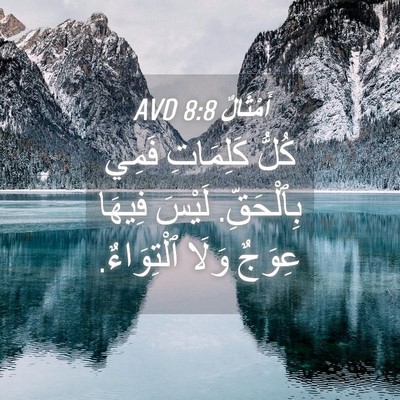 Picture 04 - أَمْثَالٌ 8:8 AVD - كُلُّ كَلِمَاتِ فَمِي - Bible Verse Picture
