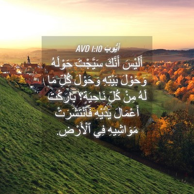Picture 04 - أَيُّوبَ 1:10 AVD - أَلَيْسَ أَنَّكَ - Bible Verse Picture