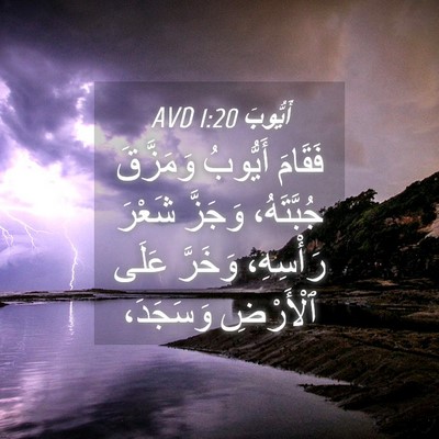 Picture 04 - أَيُّوبَ 1:20 AVD - فَقَامَ أَيُّوبُ - Bible Verse Picture