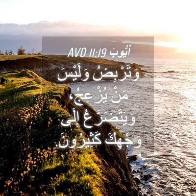 Picture 04 - أَيُّوبَ 11:19 AVD - وَتَرْبِضُ وَلَيْسَ مَنْ - Bible Verse Picture