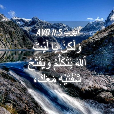 Picture 04 - أَيُّوبَ 11:5 AVD - وَلَكِنْ يَا لَيْتَ ٱللهَ - Bible Verse Picture