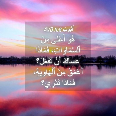 Picture 04 - أَيُّوبَ 11:8 AVD - هُوَ أَعْلَى مِنَ - Bible Verse Picture