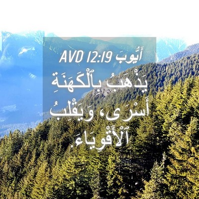 Picture 04 - أَيُّوبَ 12:19 AVD - يَذْهَبُ بِٱلْكَهَنَةِ - Bible Verse Picture