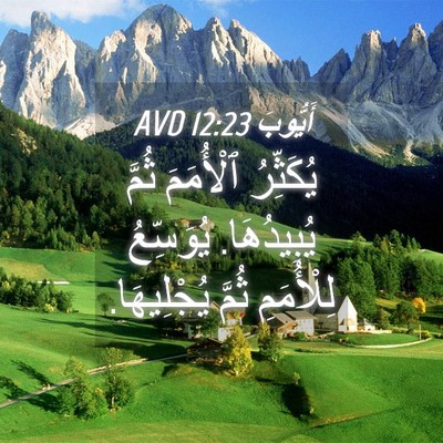 Picture 04 - أَيُّوبَ 12:23 AVD - يُكَثِّرُ ٱلْأُمَمَ ثُمَّ - Bible Verse Picture