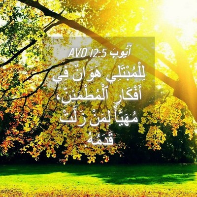 Picture 04 - أَيُّوبَ 12:5 AVD - لِلْمُبْتَلِي هَوَانٌ فِي - Bible Verse Picture