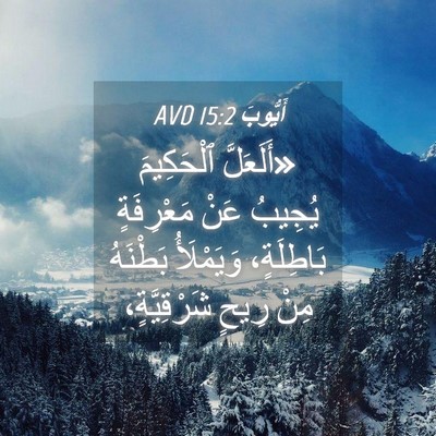 Picture 04 - أَيُّوبَ 15:2 AVD - «أَلَعَلَّ ٱلْحَكِيمَ - Bible Verse Picture