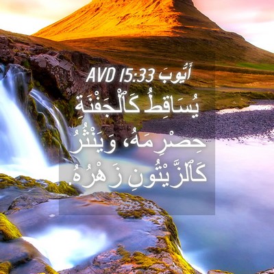 Picture 04 - أَيُّوبَ 15:33 AVD - يُسَاقِطُ كَٱلْجَفْنَةِ - Bible Verse Picture