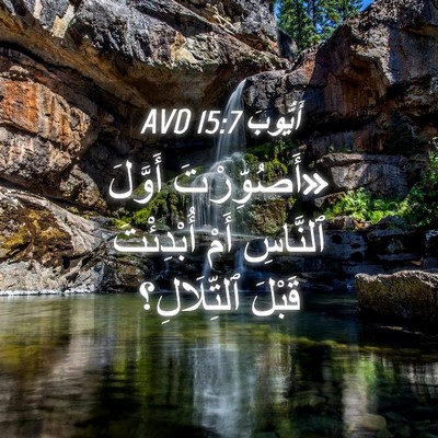 Picture 04 - أَيُّوبَ 15:7 AVD - «أَصُوِّرْتَ أَوَّلَ - Bible Verse Picture