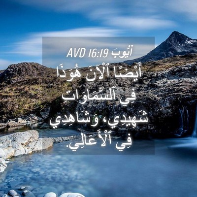 Picture 04 - أَيُّوبَ 16:19 AVD - أَيْضًا ٱلْآنَ هُوَذَا فِي - Bible Verse Picture