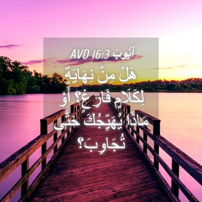 Picture 04 - أَيُّوبَ 16:3 AVD - هَلْ مِنْ نِهَايَةٍ - Bible Verse Picture