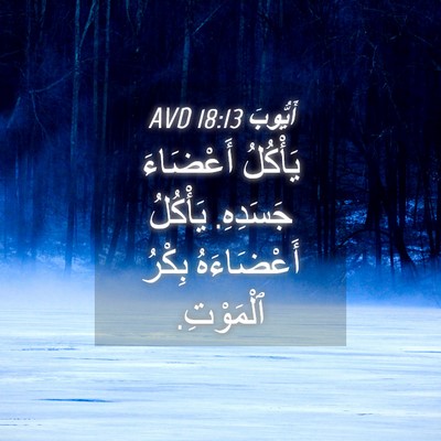 Picture 04 - أَيُّوبَ 18:13 AVD - يَأْكُلُ أَعْضَاءَ - Bible Verse Picture