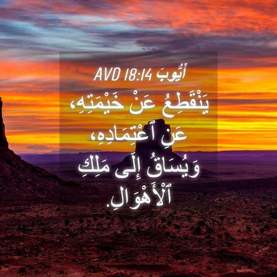 Picture 04 - أَيُّوبَ 18:14 AVD - يَنْقَطِعُ عَنْ - Bible Verse Picture