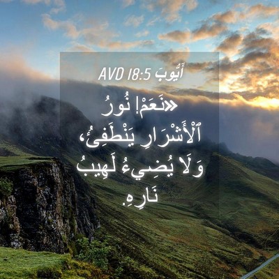 Picture 04 - أَيُّوبَ 18:5 AVD - «نَعَمْ! نُورُ - Bible Verse Picture