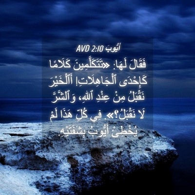 Picture 04 - أَيُّوبَ 2:10 AVD - فَقَالَ لَهَا: - Bible Verse Picture