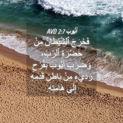 Picture 04 - أَيُّوبَ 2:7 AVD - فَخَرَجَ ٱلشَّيْطَانُ - Bible Verse Picture