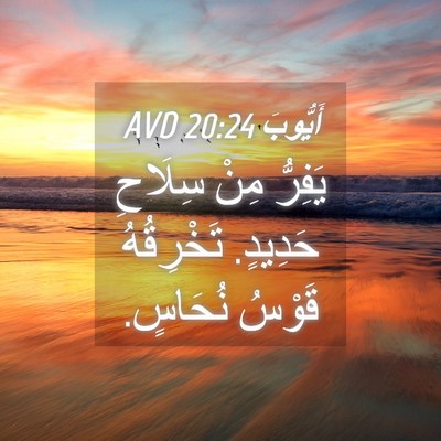 Picture 04 - أَيُّوبَ 20:24 AVD - يَفِرُّ مِنْ سِلَاحِ - Bible Verse Picture