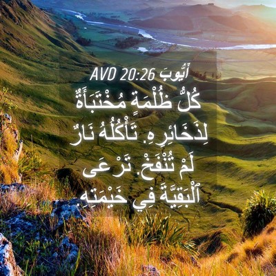 Picture 04 - أَيُّوبَ 20:26 AVD - كُلُّ ظُلْمَةٍ - Bible Verse Picture