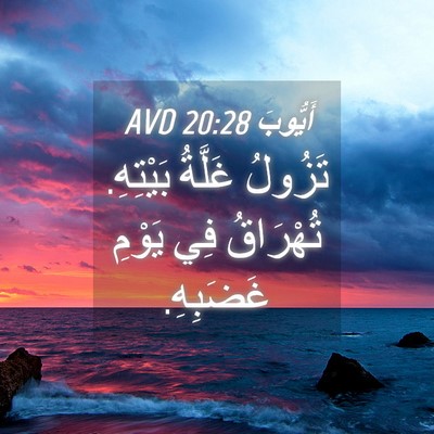 Picture 04 - أَيُّوبَ 20:28 AVD - تَزُولُ غَلَّةُ بَيْتِهِ. - Bible Verse Picture