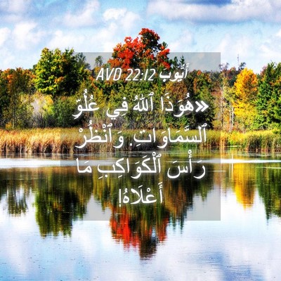 Picture 04 - أَيُّوبَ 22:12 AVD - «هُوَذَا ٱللهُ فِي عُلُوِّ - Bible Verse Picture