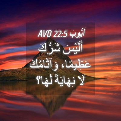Picture 04 - أَيُّوبَ 22:5 AVD - أَلَيْسَ شَرُّكَ - Bible Verse Picture