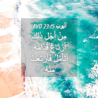 Picture 04 - أَيُّوبَ 23:15 AVD - مِنْ أَجْلِ ذَلِكَ - Bible Verse Picture