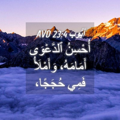 Picture 04 - أَيُّوبَ 23:4 AVD - أُحْسِنُ ٱلدَّعْوَى - Bible Verse Picture