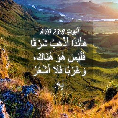 Picture 04 - أَيُّوبَ 23:8 AVD - هَأَنَذَا أَذْهَبُ - Bible Verse Picture