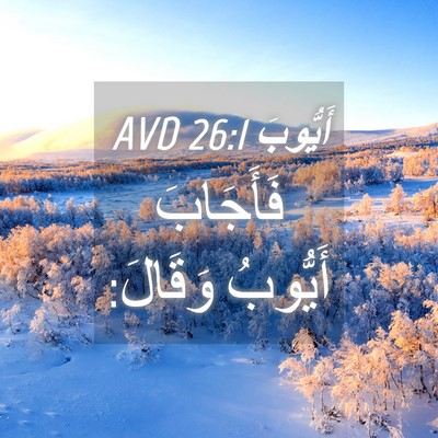 Picture 04 - أَيُّوبَ 26:1 AVD - فَأَجَابَ أَيُّوبُ - Bible Verse Picture