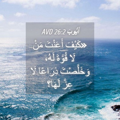 Picture 04 - أَيُّوبَ 26:2 AVD - «كَيْفَ أَعَنْتَ مَنْ لَا - Bible Verse Picture