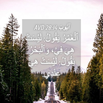 Picture 04 - أَيُّوبَ 28:14 AVD - ٱلْغَمْرُ يَقُولُ: - Bible Verse Picture