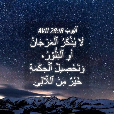 Picture 04 - أَيُّوبَ 28:18 AVD - لَا يُذْكَرُ ٱلْمَرْجَانُ - Bible Verse Picture