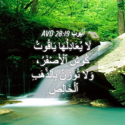 Picture 04 - أَيُّوبَ 28:19 AVD - لَا يُعَادِلُهَا يَاقُوتُ - Bible Verse Picture