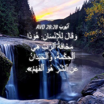 Picture 04 - أَيُّوبَ 28:28 AVD - وَقَالَ لِلْإِنْسَانِ: - Bible Verse Picture