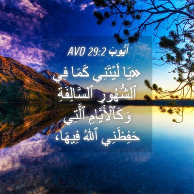 Picture 04 - أَيُّوبَ 29:2 AVD - «يَا لَيْتَنِي كَمَا فِي - Bible Verse Picture