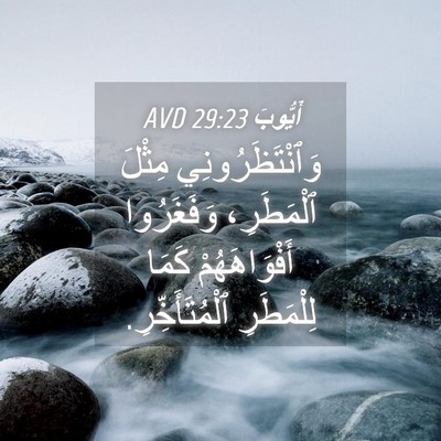 Picture 04 - أَيُّوبَ 29:23 AVD - وَٱنْتَظَرُونِي مِثْلَ - Bible Verse Picture