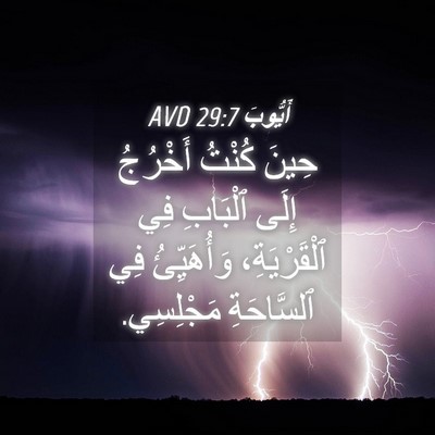 Picture 04 - أَيُّوبَ 29:7 AVD - حِينَ كُنْتُ أَخْرُجُ - Bible Verse Picture
