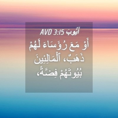 Picture 04 - أَيُّوبَ 3:15 AVD - أَوْ مَعَ رُؤَسَاءَ لَهُمْ - Bible Verse Picture
